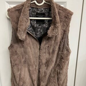 Sanctuary Brown Faux Fur Vest